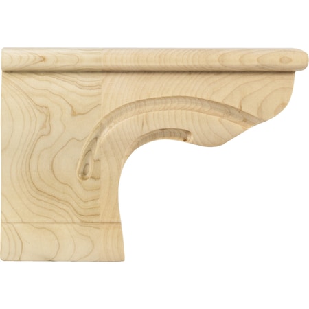 Hardware Resources 6-3/8" Wx1"Dx4-1/2"H Maple Beaded Left Corner Pedestal Foot PFL-B-MP